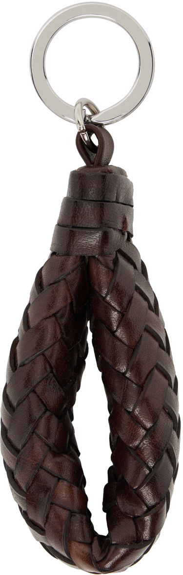 Kľúčenka LEMAIRE Lemaire Chevron Leather Keychain Hnedá | SL0059 LL0110, 1