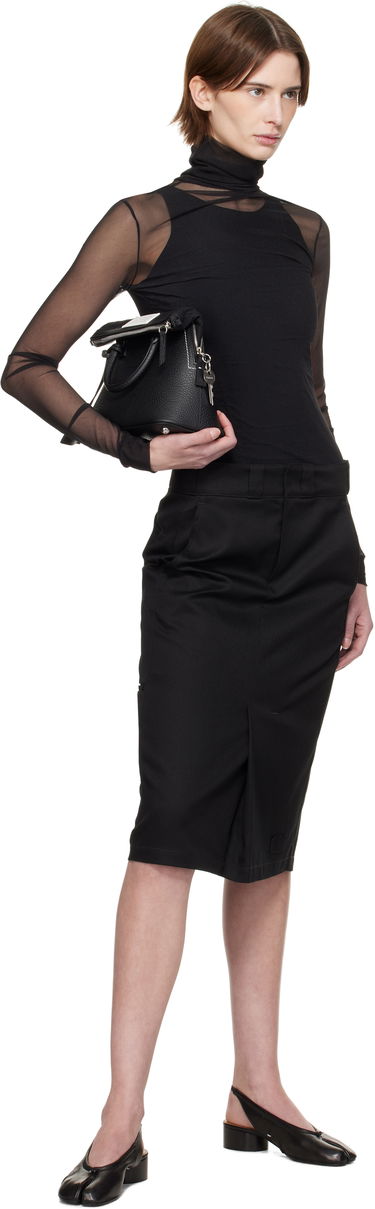 Sveter Maison Margiela Maison Margiela High-Neck Long Sleeve Bodysuit Čierna | S51NA0105 M20088, 4