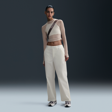 Nohavice Nike Mid-Rise Twill Pants, Sportswear Collection Biela | HF9430-133, 0