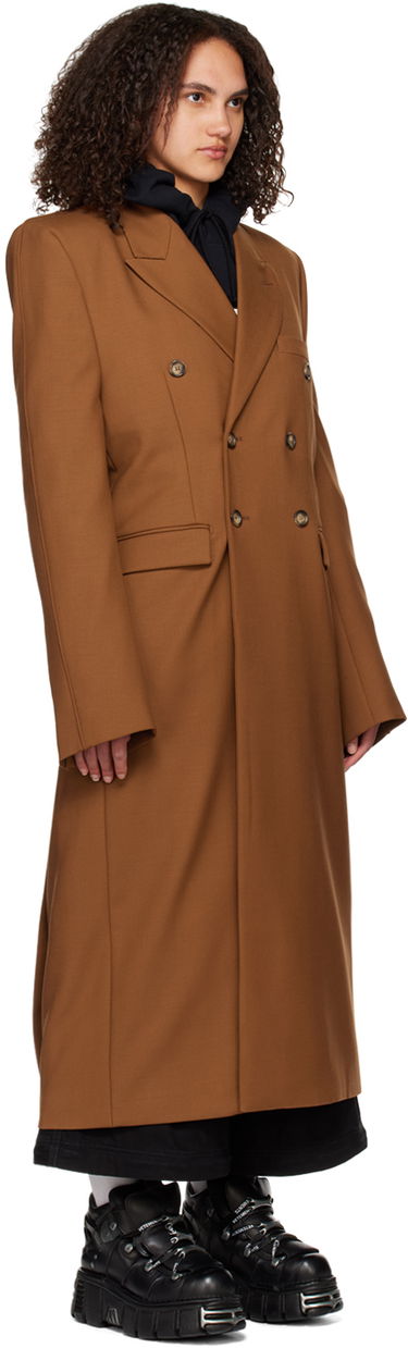 Kabáty VETEMENTS VTMNTS Double-Breasted Coat Hnedá | VL14CO460X, 1