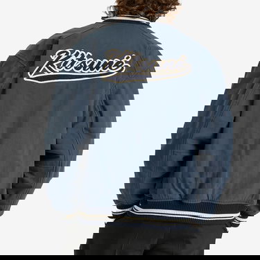 Bomber bunda MAISON KITSUNÉ Maison Kitsuné Teddy Jacket Modrá | OM02116WQ4048-P492, 3