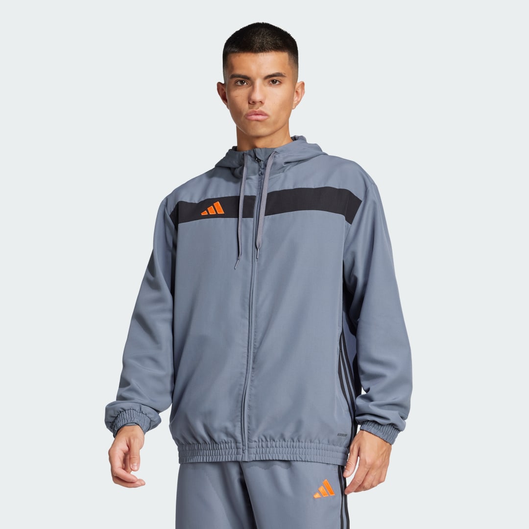 Mikina adidas Performance Tiro 25 Essentials Woven Jacket Šedá | JC5437, 0