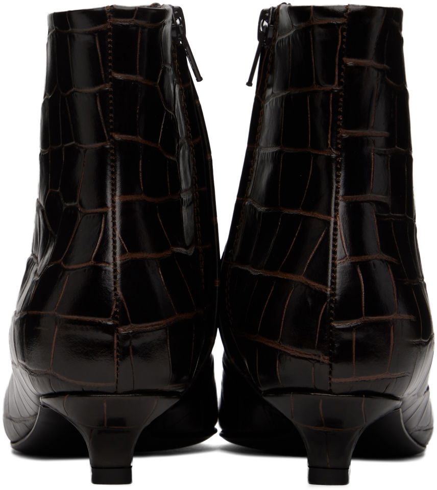 Tenisky a topánky TOTEME TOTEME 'The Slim' Kitten Heel Ankle Boots Hnedá | 241-WAS940-LE0023, 1