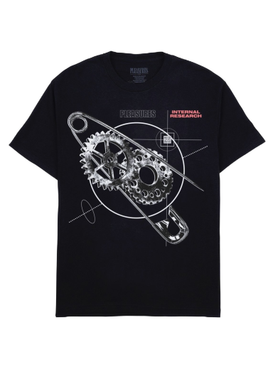 Tričko Pleasures Research T-Shirt Čierna | P23F051-BLACK