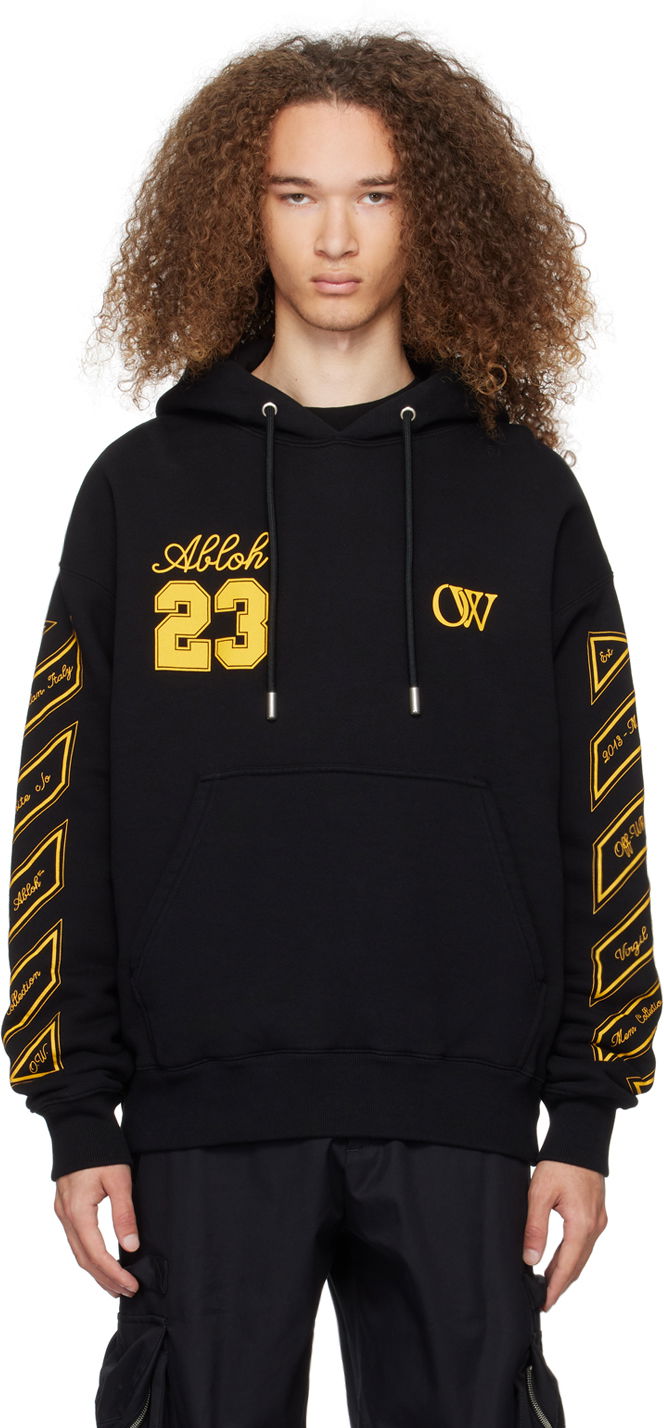 Black 'OW 23' Skate Hoodie