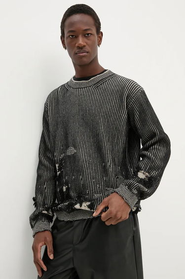 Sveter Maison Margiela Distressed Knit Sweater Čierna | SH2HL0013.M13076, 0