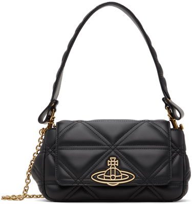 Taška cez rameno Vivienne Westwood Vivienne Westwood Hazel Medium Quilted Shoulder Bag Čierna | 46020002W-L006U-, 0