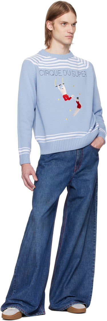Sveter KidSuper KidSuper Cirque du Soleil Edition 'Cirque' Sweater Modrá | SS25-SW-11, 3