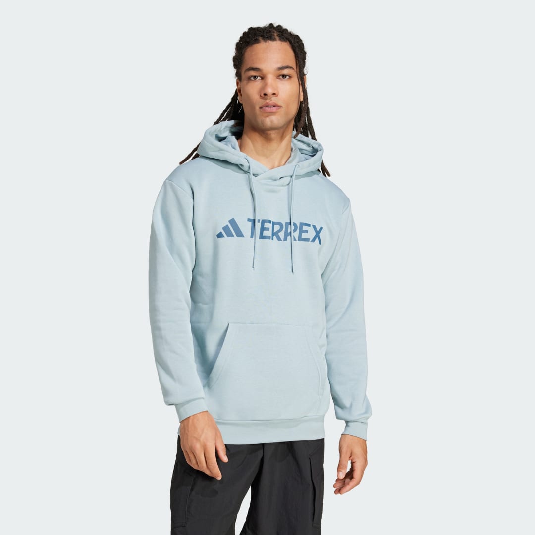 Mikina adidas Performance Multi Logo Hoodie Modrá | JH3277, 0