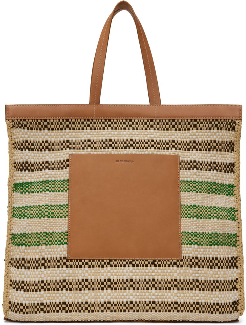Tote bag Jil Sander Jil Sander Striped Tote Bag Hnedá | J42WD0011_P5414, 0