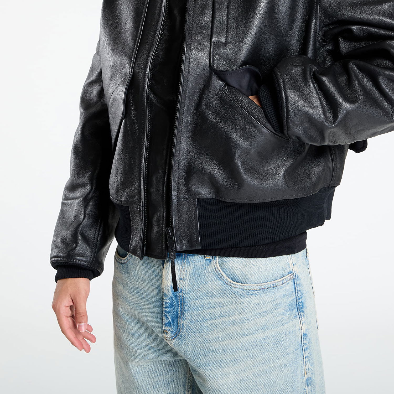Bunda Y-3 Y-3 Leather Jacket Čierna | JX4820, 1