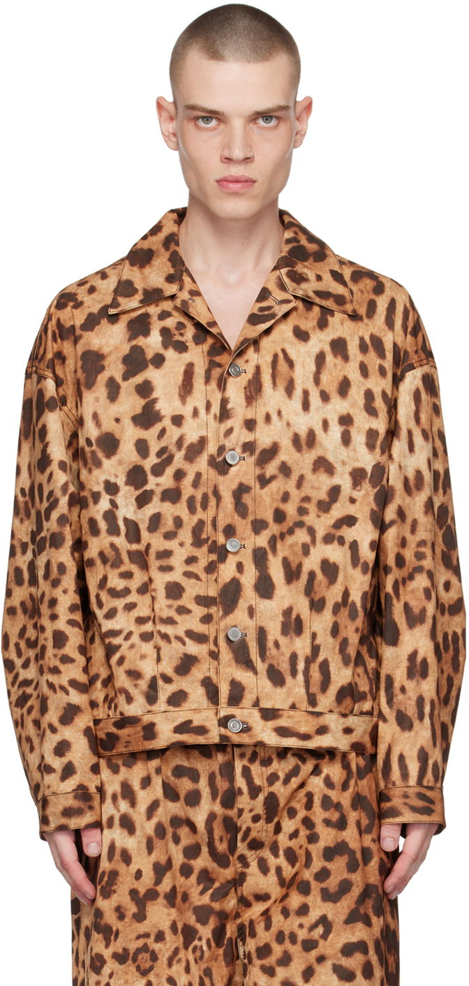 Bunda We11done We11done Allover Print Jacket Hnedá | WD-JK1-23-245-U-BR, 0