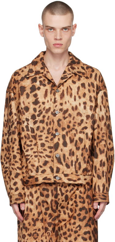Bunda We11done We11done Allover Print Jacket Hnedá | WD-JK1-23-245-U-BR, 0