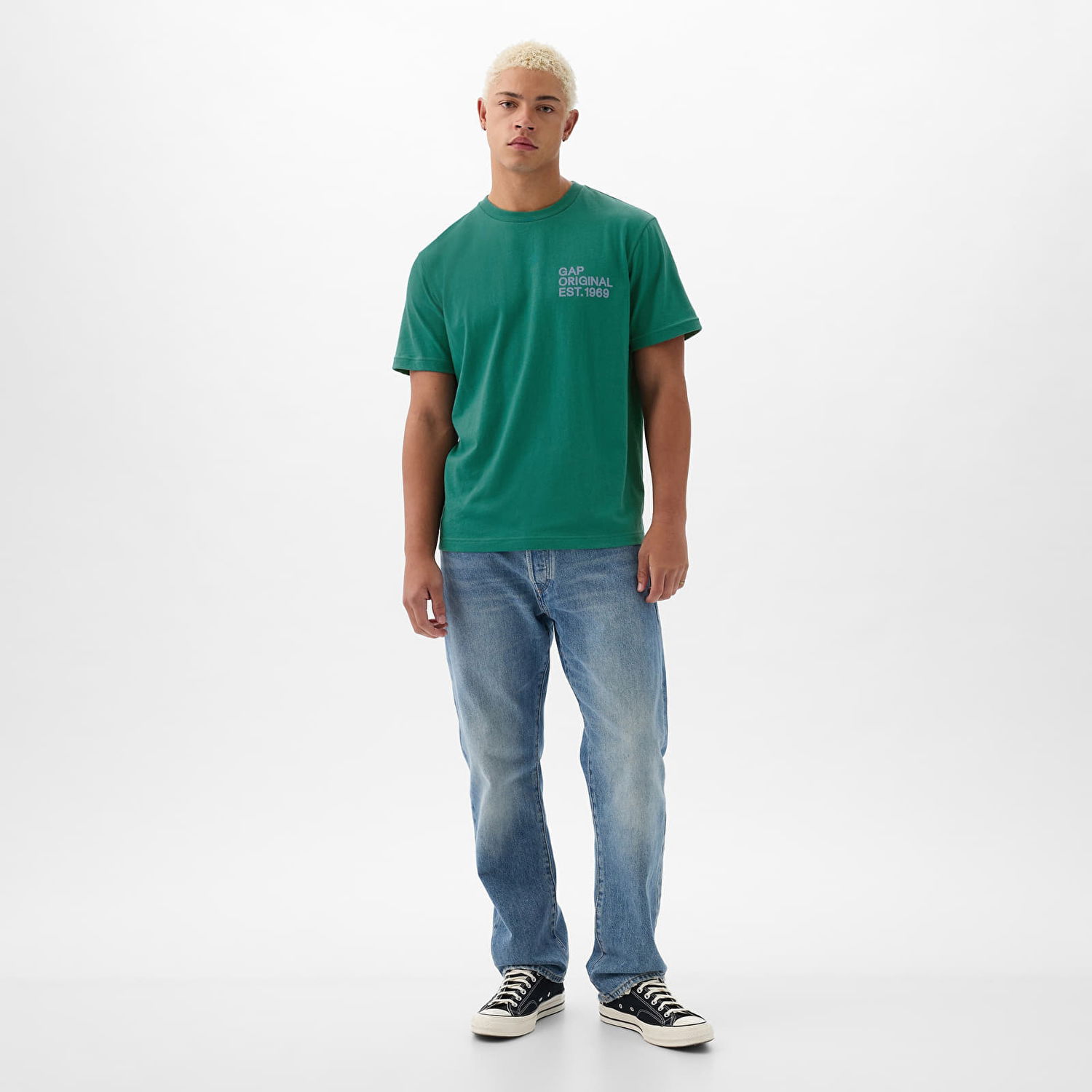 Tričko GAP Graphic Logo Tee Jade Stone Zelené | 857897-02, 1