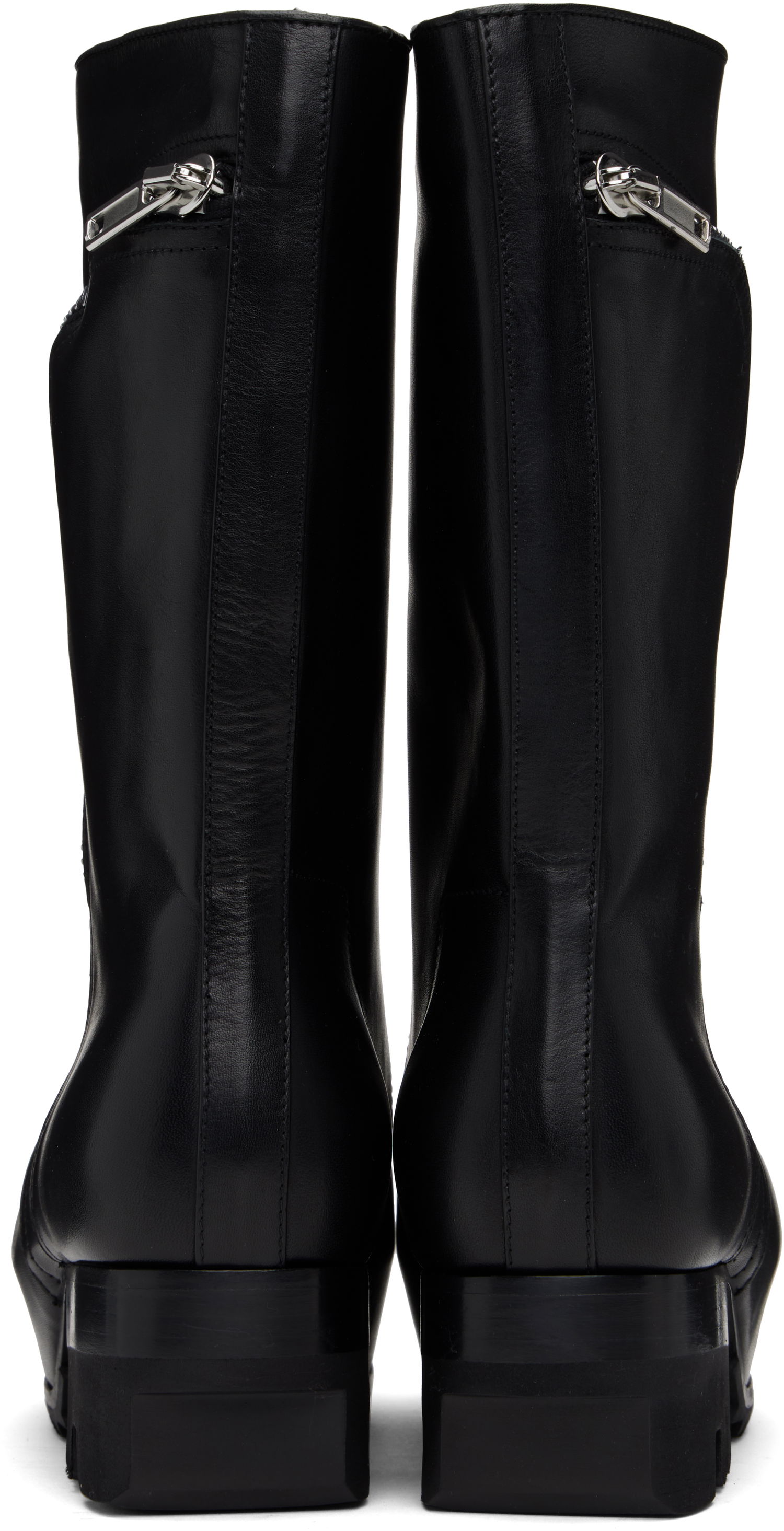 Kabáty Rick Owens Rick Owens Hollywood Bauhaus Ballast Pull Boots Čierna | RP01E7872 LOO, 1