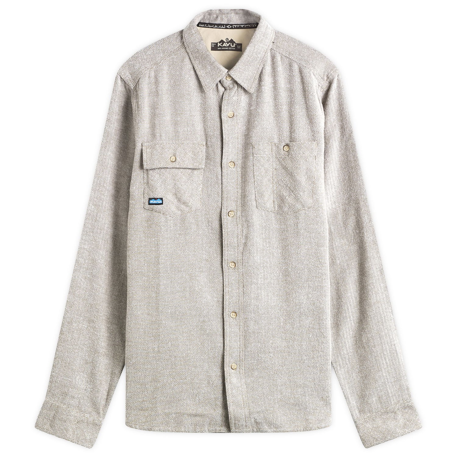 Košeľa KAVU Langley Herringbone Overshirt, Size Small Béžová | 5039-2708, 0