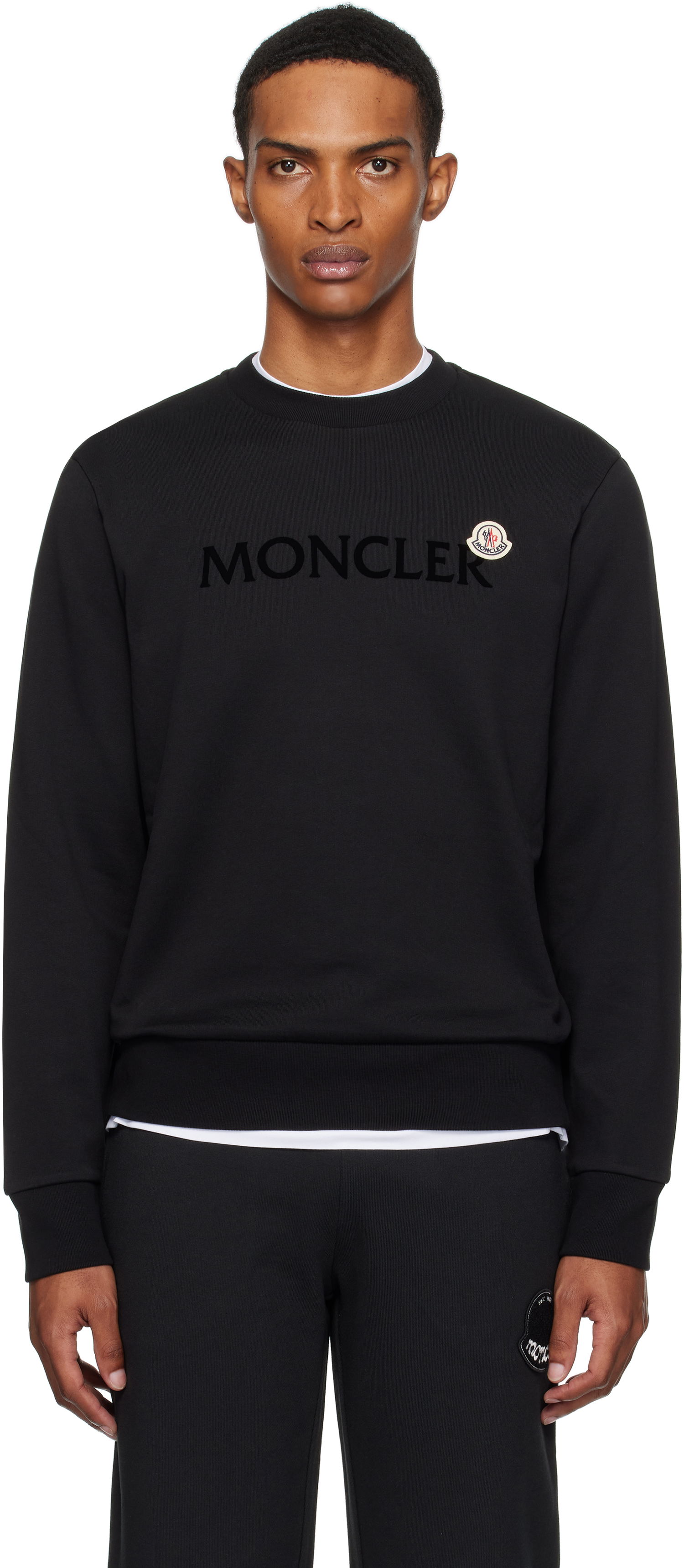 Mikina Moncler Logo Cotton Sweatshirt Čierna | K20918G00040809KR, 0