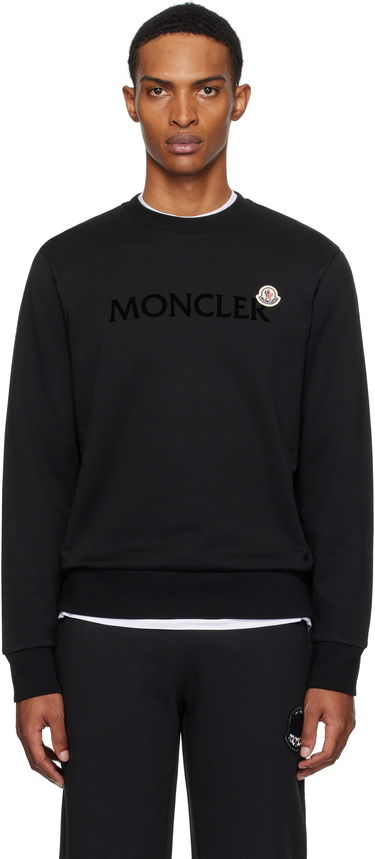 Mikina Moncler Logo Cotton Sweatshirt Čierna | K20918G00040809KR, 0