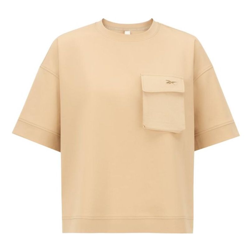 Sveter Reebok Short Sleeve Top with Pocket Béžová | 23RCS416WGK0, 0