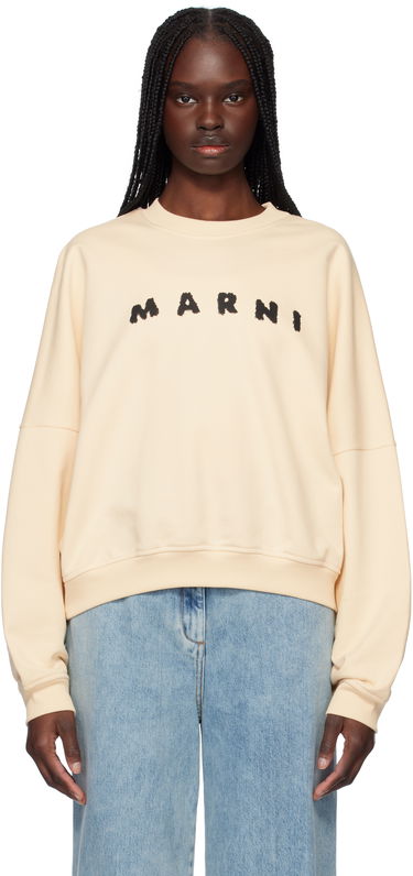 Mikina Marni Marni Crewneck Sweatshirt Béžová | FLJE0185P7 USCX43, 0