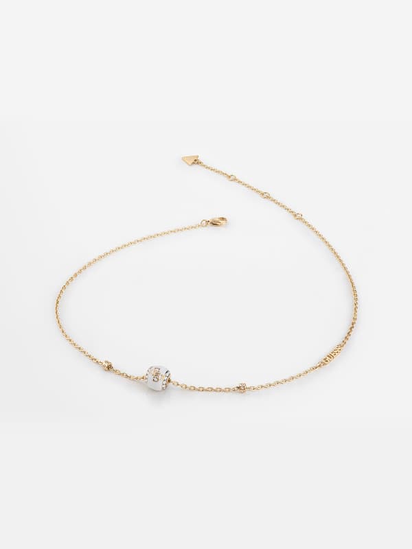 Náhrdelník GUESS "4G Loop” Necklace Metalická | JUBN02281JW, 0