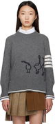 Thom Browne Merino Wool Geese Intarsia Sweater