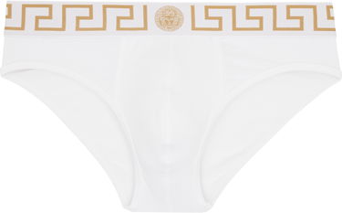 Boxerky Versace Three-Pack Briefs With Greca Border Šedá | AU10327_1A10011, 3