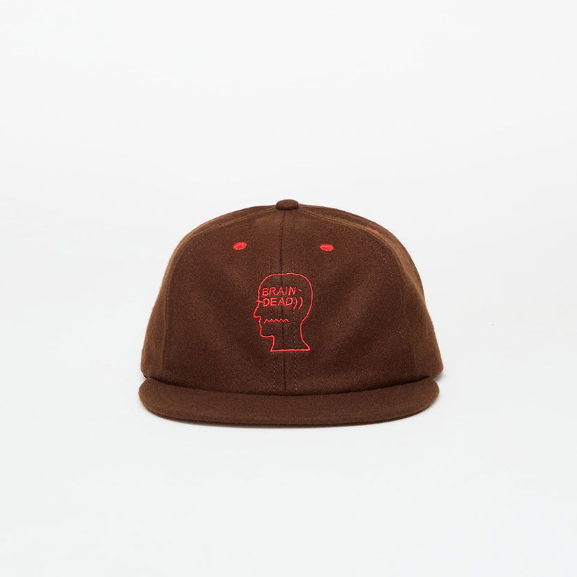 Klobúk Brain Dead Brain Dead Flannel Classic Logohead 6 Panel Hat Hnedá | BDW24H01004729BR01