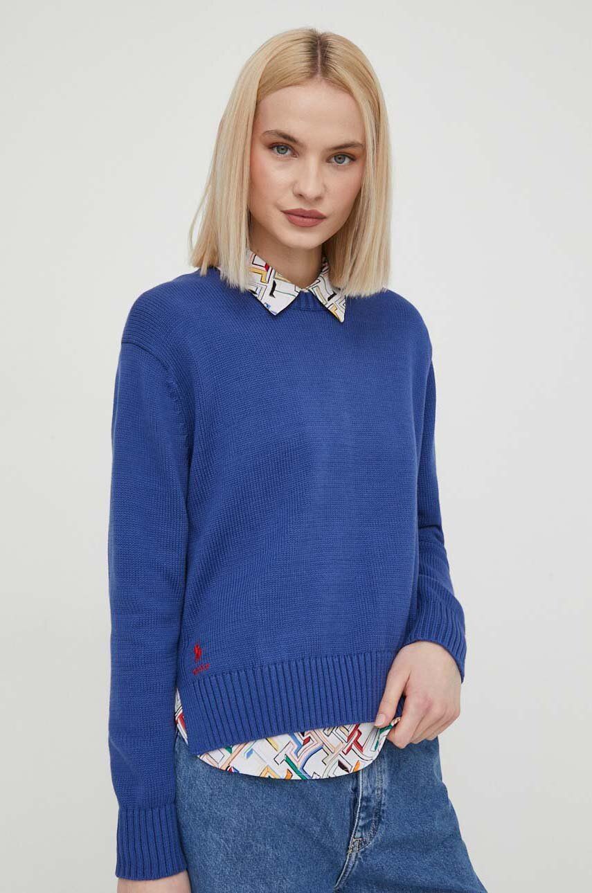 Sveter Polo by Ralph Lauren Lightweight Cotton Crewneck Sweater by Polo Ralph Lauren Modrá | 211898583, 0