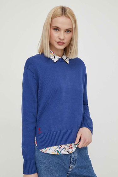 Sveter Polo by Ralph Lauren Lightweight Cotton Crewneck Sweater by Polo Ralph Lauren Modrá | 211898583, 0