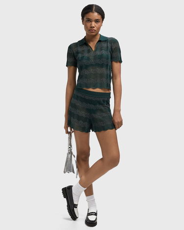 Šortky Lacoste Scalloped Knit Shorts Zelené | GF3651-YZP, 2