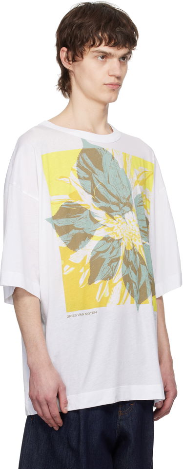 Tričko Dries Van Noten Dries Van Noten Floral Graphic T-Shirt Biela | 251-021141-1608, 1