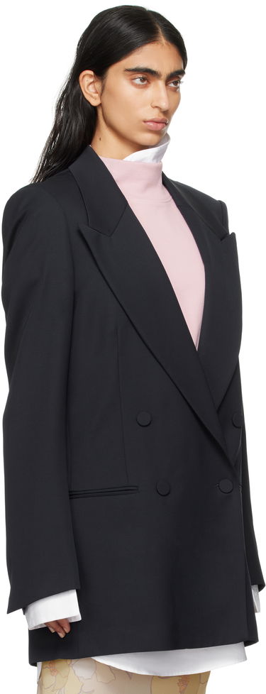 Bunda Dries Van Noten Dries Van Noten Double-Breasted Wool Blazer Navy | 242-010406-9146, 1