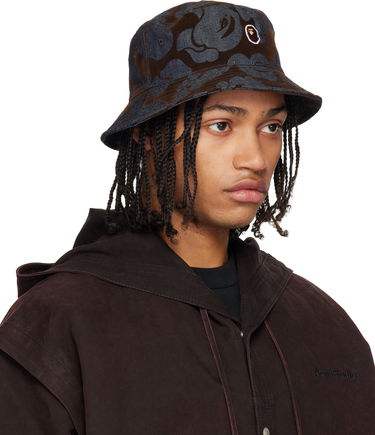 Klobúk BAPE Camo Flocked One Point Denim Bucket Hat Rôznofarebný | 001HTL801012M, 1