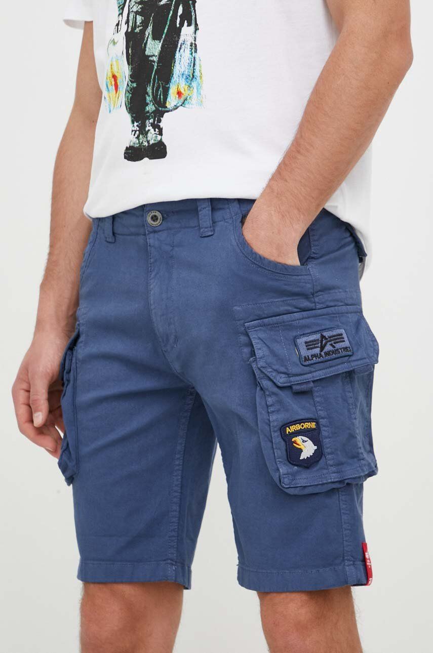 Šortky Alpha Industries Crew Patch Cargo Shorts Navy | 186209.435, 0