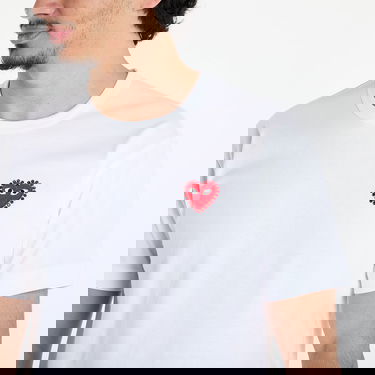 Tričko Comme des Garçons Comme des Garçons PLAY Emblem Rhinestone T-Shirt Biela | AX-T801 WHITExRED, 4