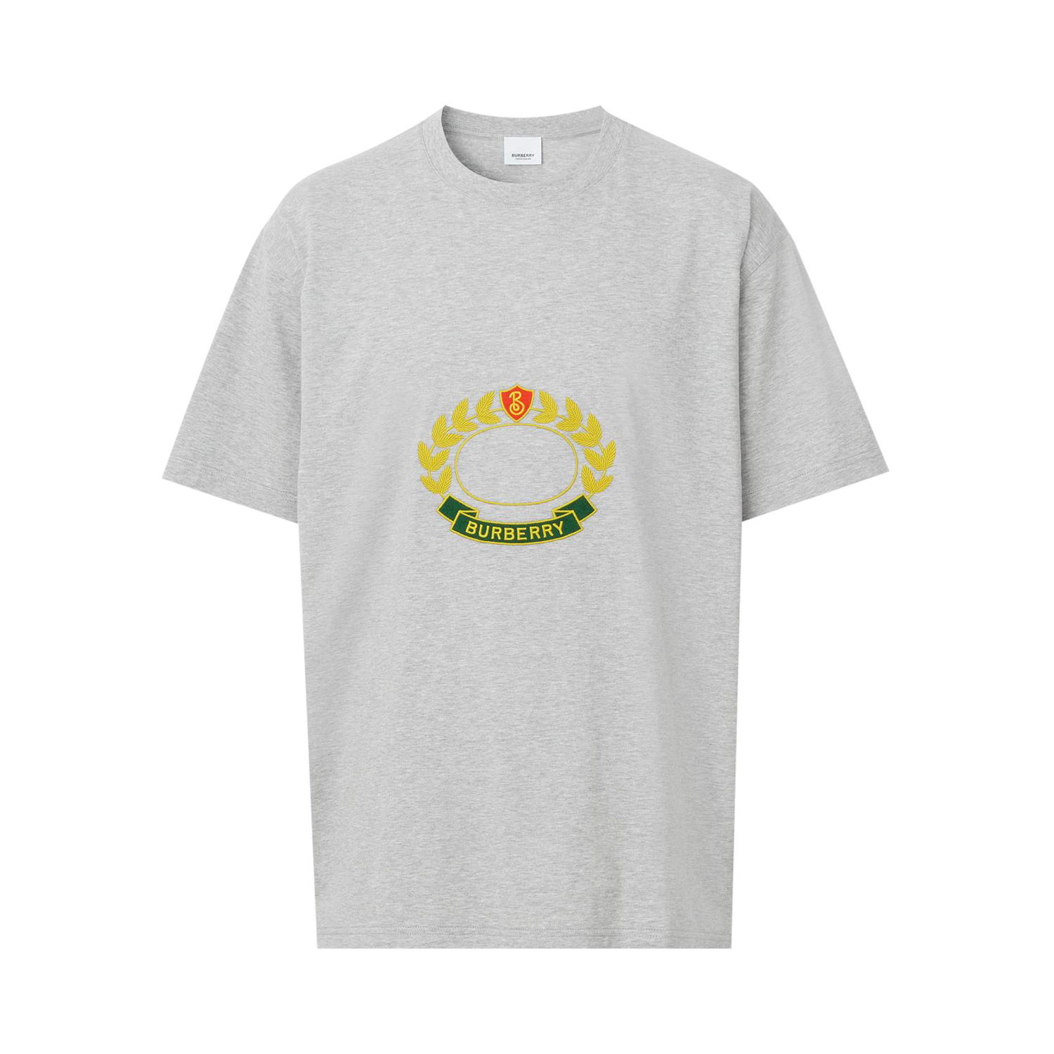 Tričko Burberry Oak Leaf Crest Oversized T-Shirt Šedá | 8061291, 1