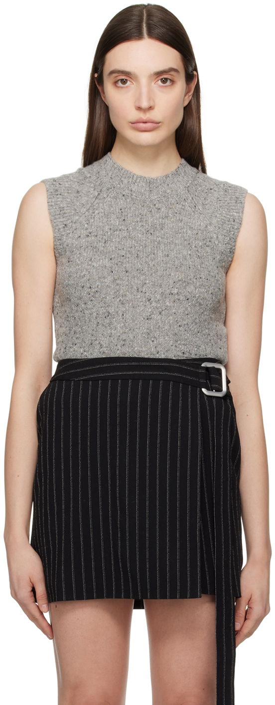 Sveter AMI Paris Sweater Šedá | FKS735.KN0038, 0