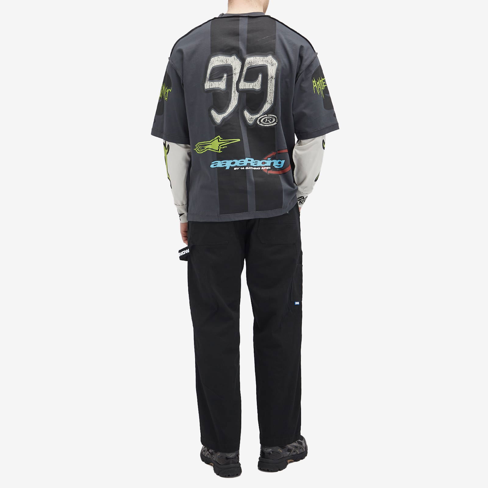 AAPE AOP Racing Graphic Long Sleeve T-Shirt