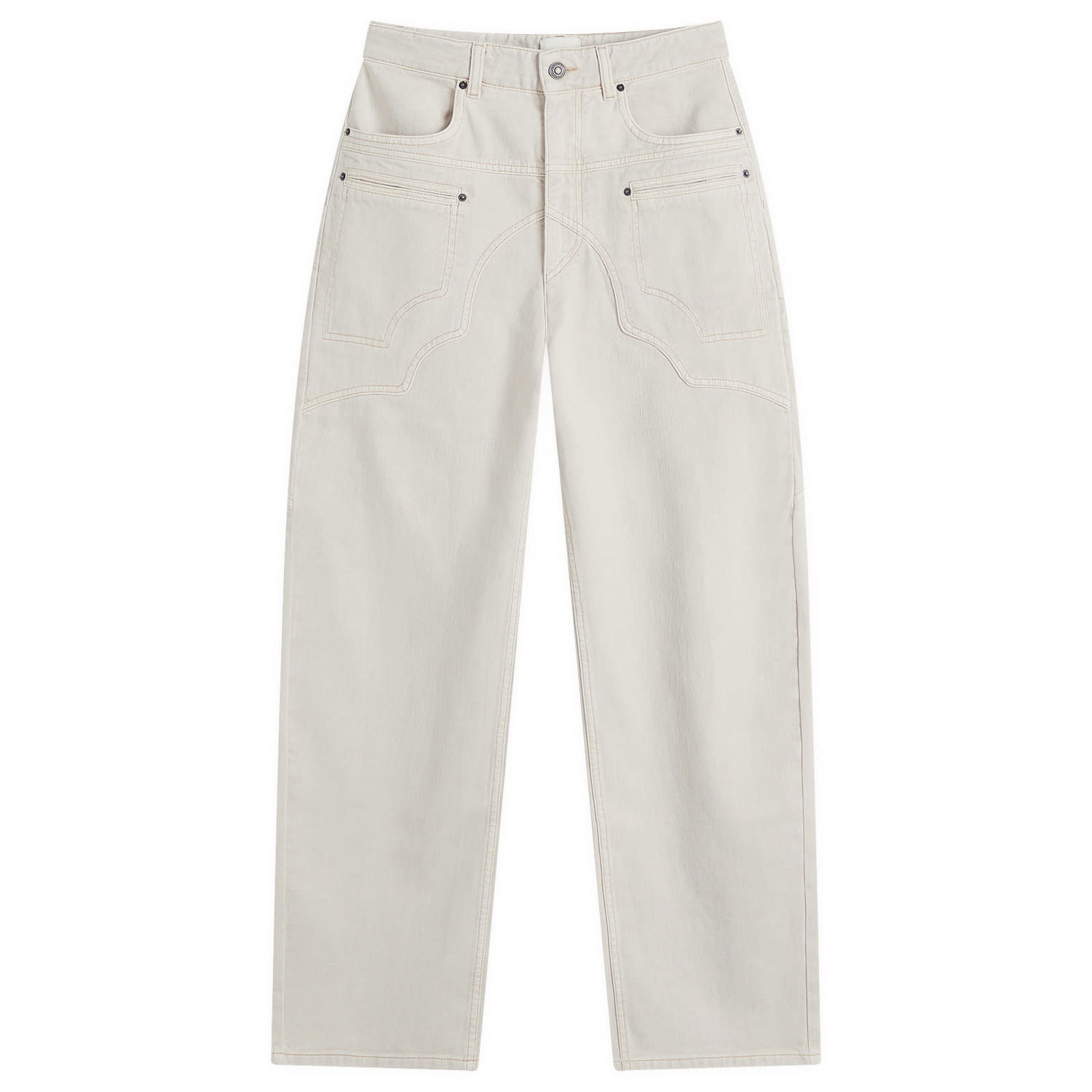 Džínsy ISABEL MARANT Isabel Marant Beryl Cargo Jeans, Size Medium Béžová | PA0481FA-C1H01I, 0