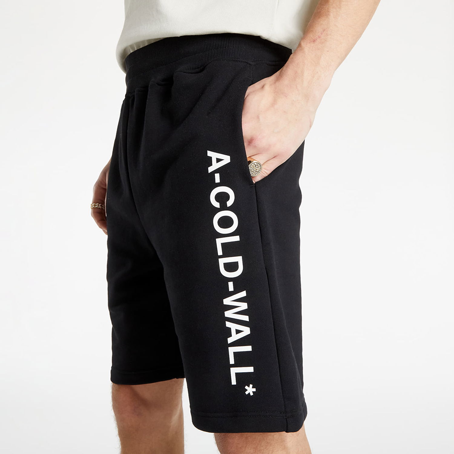 Šortky A-COLD-WALL* Knitted Essential Logo Sweat Short Čierna | ACWMB118 Black, 1
