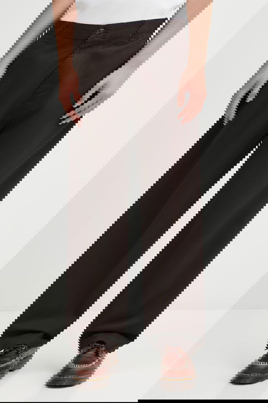 Nohavice Carhartt WIP Cotton Wide-Leg Brady Pant Hnedá | I035655.4706, 0