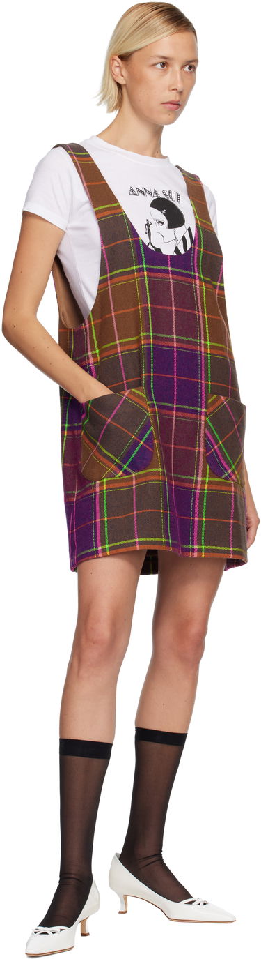 Šaty Anna Sui Anna Sui Plaid Jumper Minidress Rôznofarebný | 725K70, 3