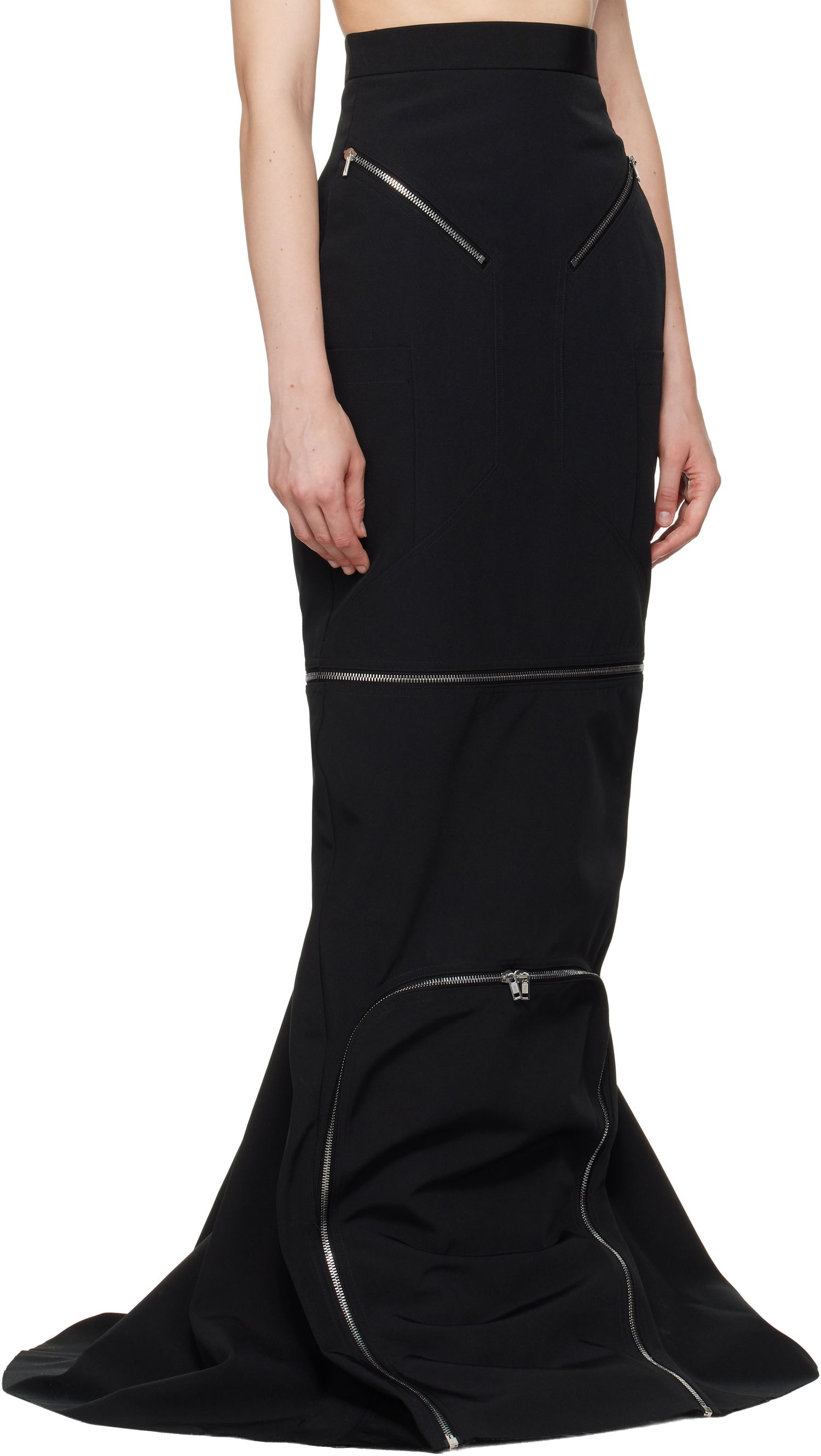 Sukňa Rick Owens Rick Owens Hollywood Headon Maxi Skirt Čierna | RO01E7399 PCVS, 1