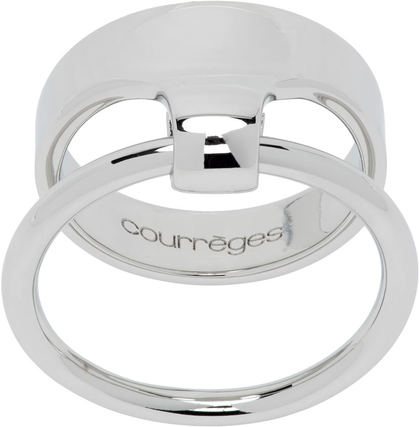 Prsteň Courrèges Polished Double Band Ring Metalická | 324ABG025LA0001