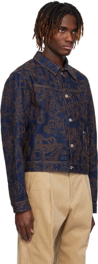 Bunda KENZO Kenzo Paris VERDY Edition Embroidered Denim Trucker Jacket Modrá | FF55DV3096V1, 1
