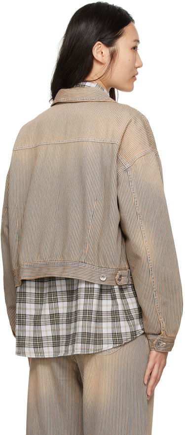 Bunda YMC Burnside Cropped Denim Jacket Béžová | Q5WAH, 2