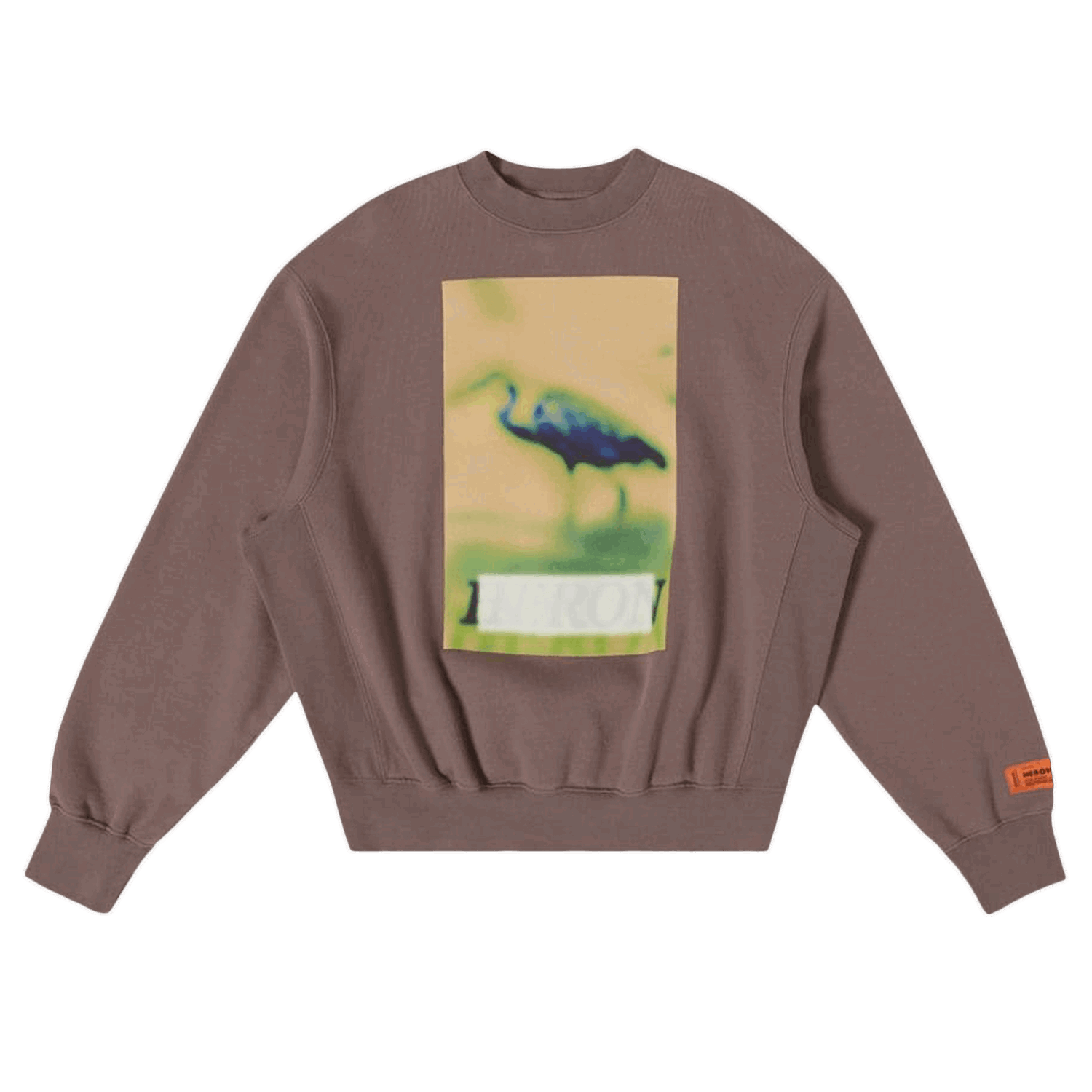 Mikina HERON PRESTON Censored Print Crewneck Šedá | HMBA020F22JER0030919, 0