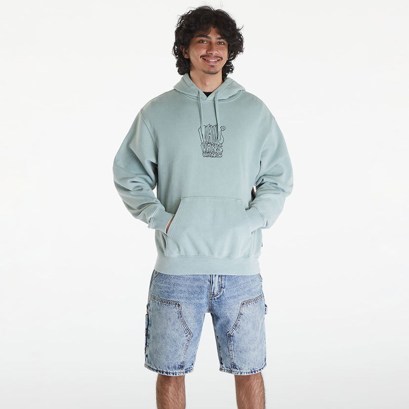 Mikina Vans Crash Stack Loose Pullover Hoodie Green Zelené | VN000GE6CJL1