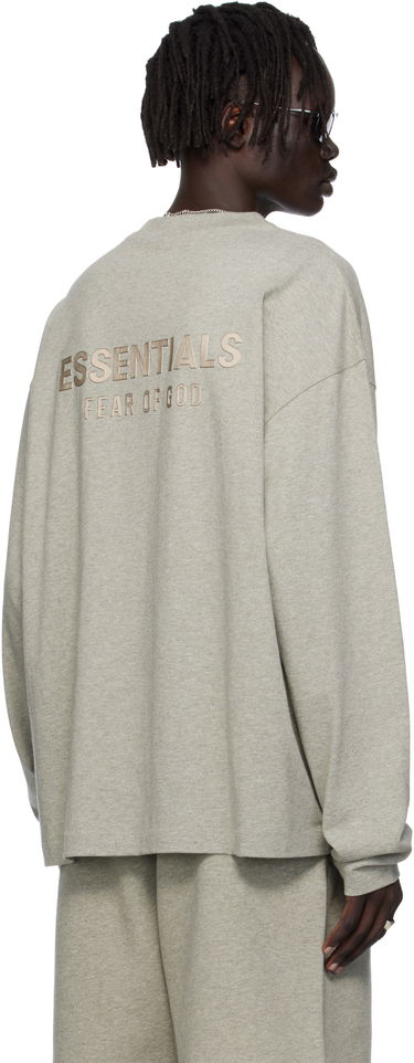 Tričko Fear of God ESSENTIALS Classic Fit Long Sleeve Tee Šedá | 125SP254205F, 2